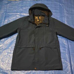 Eddie Bauer Parka Outdoor Jacket Nylon Blue Windbreaker Rainproof Small